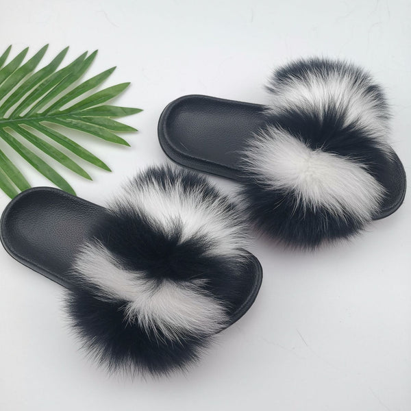 Cute Plush Fox Hair Fluffy Slippers