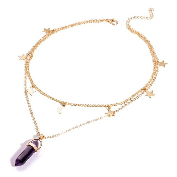 Star Pendant Tattoo Choker Necklace for Women