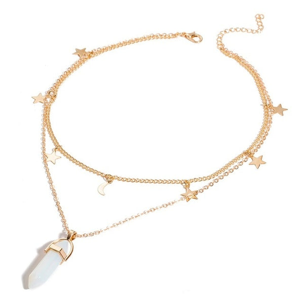 Star Pendant Tattoo Choker Necklace for Women