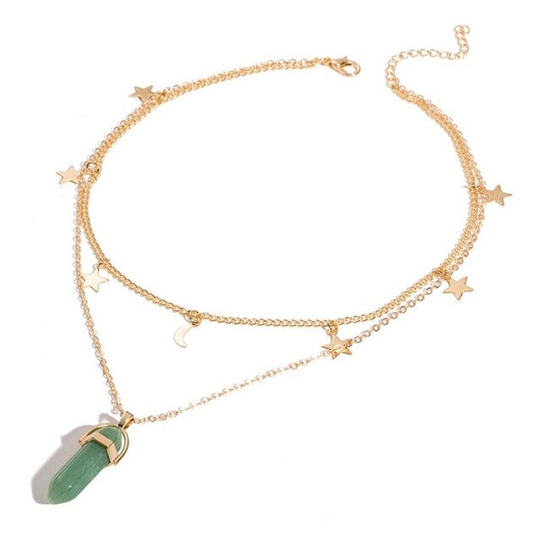 Star Pendant Tattoo Choker Necklace for Women